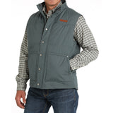 Men's Wax Coated Quilted Vest by Cinch