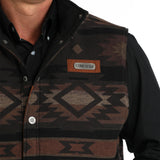 Men's Brown Reverse Vest from Cinch