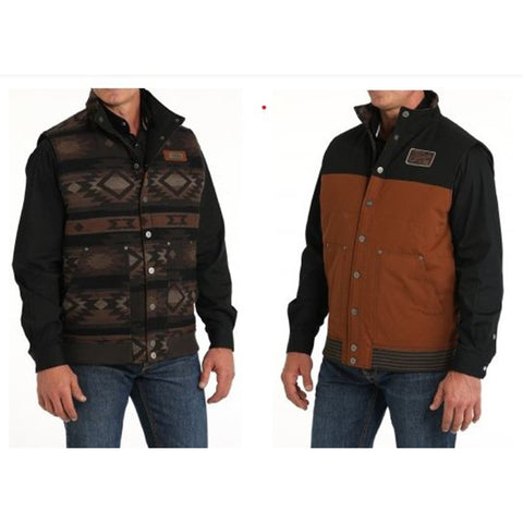 Men's Brown Reverse Vest from Cinch