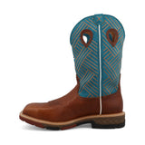 Men's Sequoia & Turquoise Alloy Toe Work Boot by Twisted X