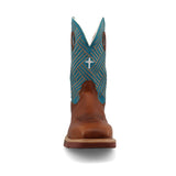 Men's Sequoia & Turquoise Alloy Toe Work Boot by Twisted X