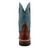 Men's Sequoia & Turquoise Alloy Toe Work Boot by Twisted X