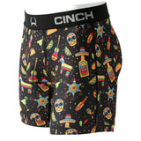 Cinch Men's 6" Black Fiesta Boxer