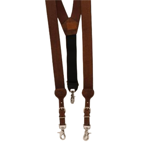 Nocona Men's Brown Basket Suspenders