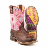 Girl's Pink Moon Aztec Square Toe from Tin Haul