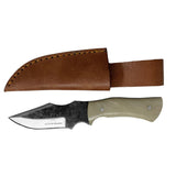  Fixed Blade High Carbon Steel Hunting Knife with Ivory Bone Handle