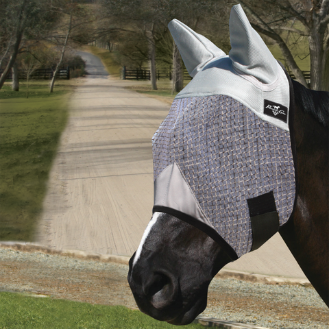 grey fly mask with ears