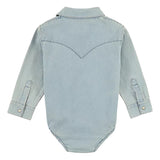 Wrangler Baby Boy's Light Denim Pearl Snap Long Sleeve