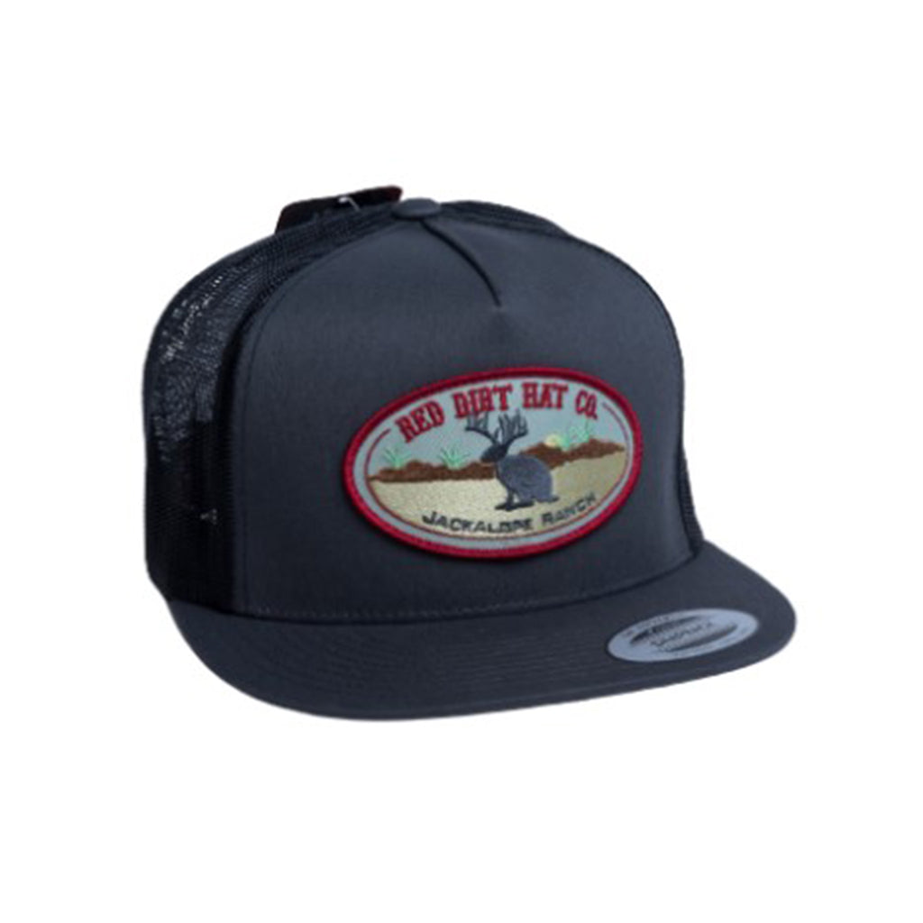 Charcoal Snapback Cap with Red Dirt Jackalope Patch