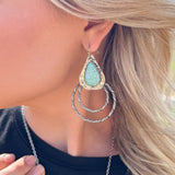 Rowdy Crowd Turquoise Teardrop Hoop Earring