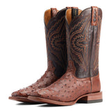 Ariat Men's Broncy Cinnamon Full Quill Ostrich Boots