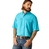 Ariat Men's Turquoise Button Up Short Sleeve Shirt