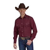 Roper Men's Wine Dot Print Button Down