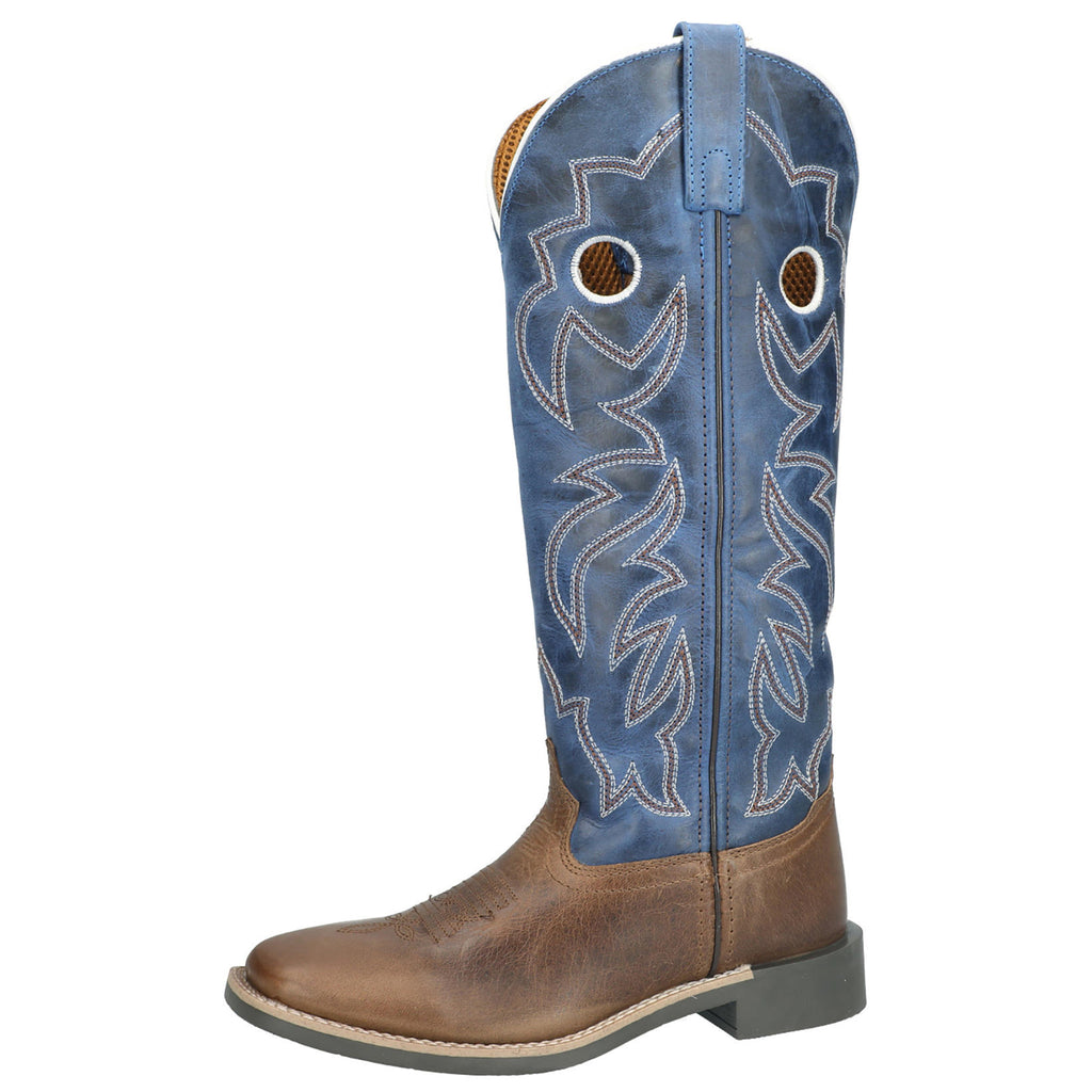 Smoky Mountain Kid's Maverick Brown & Blue Square Toe