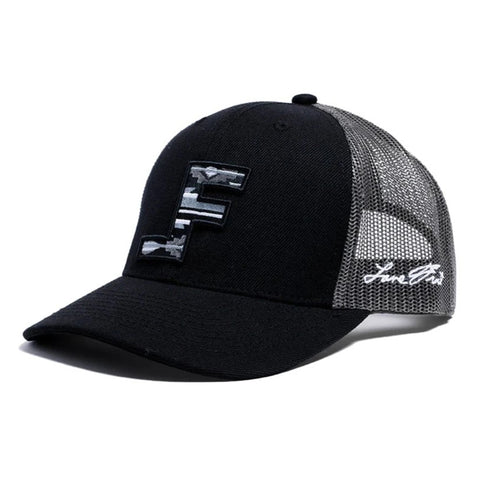 Black and Grey Snapback with Lane Frost Aztec Logo