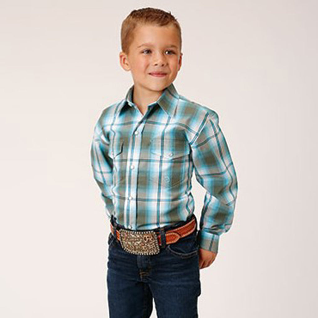 Roper Boy's Long Sleeve Plaid Shirt – Western Edge, Ltd.