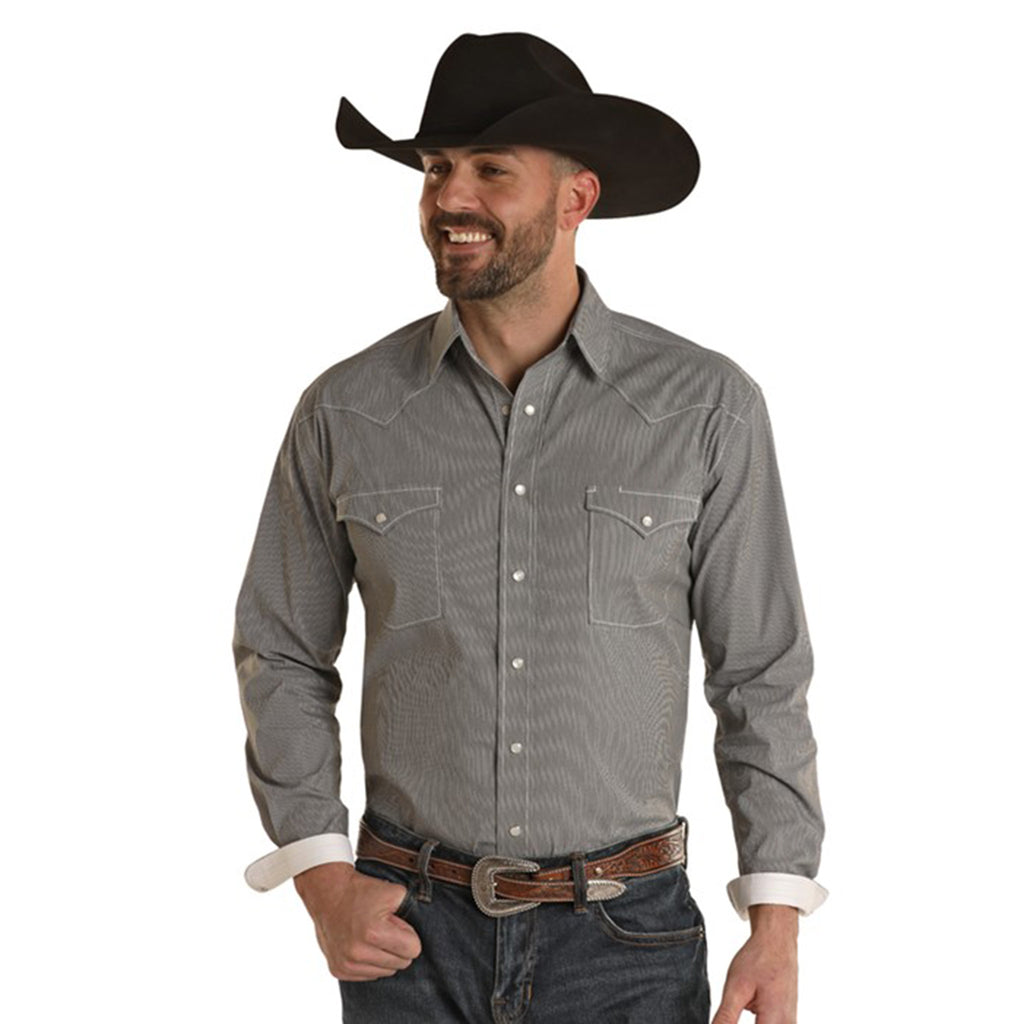 Panhandle Men's Solid Charcoal Shirt