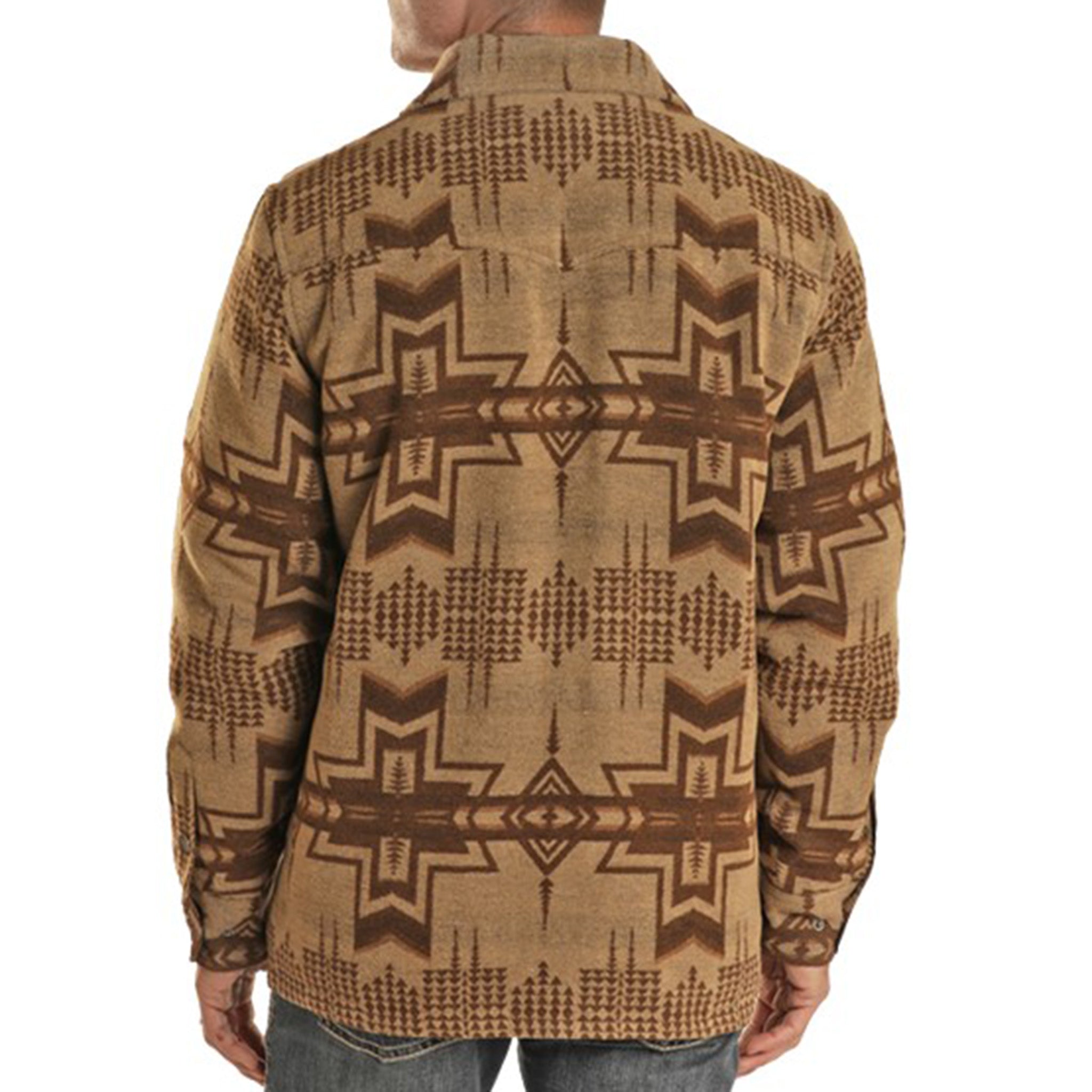 Powder River Outfitters Men s Tan Aztec Wool Coat