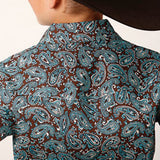 Roper Boy's Turquoise Paisley Shirt