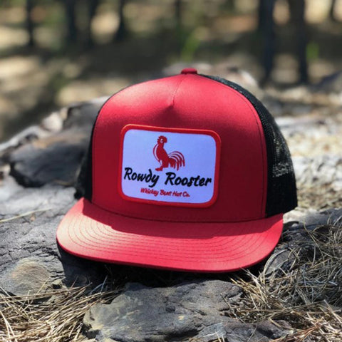 Whiskey Bent Red & Black Rowdy Rooster Cap