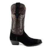 Ferrini Women's Black Roughout Stampede Western Boot