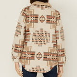 Cotton & Rye Women's Ivory Aztec Sherpa Jacket