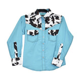 Cowboy Hardware Kid's Cow Print Yoke Long Sleeve