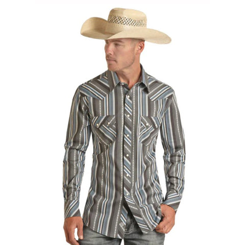 Rock & Roll Men's Multi Stripe Long Sleeve