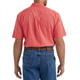 Wrangler Men's George Strait Short Sleeve in Fiesta Red