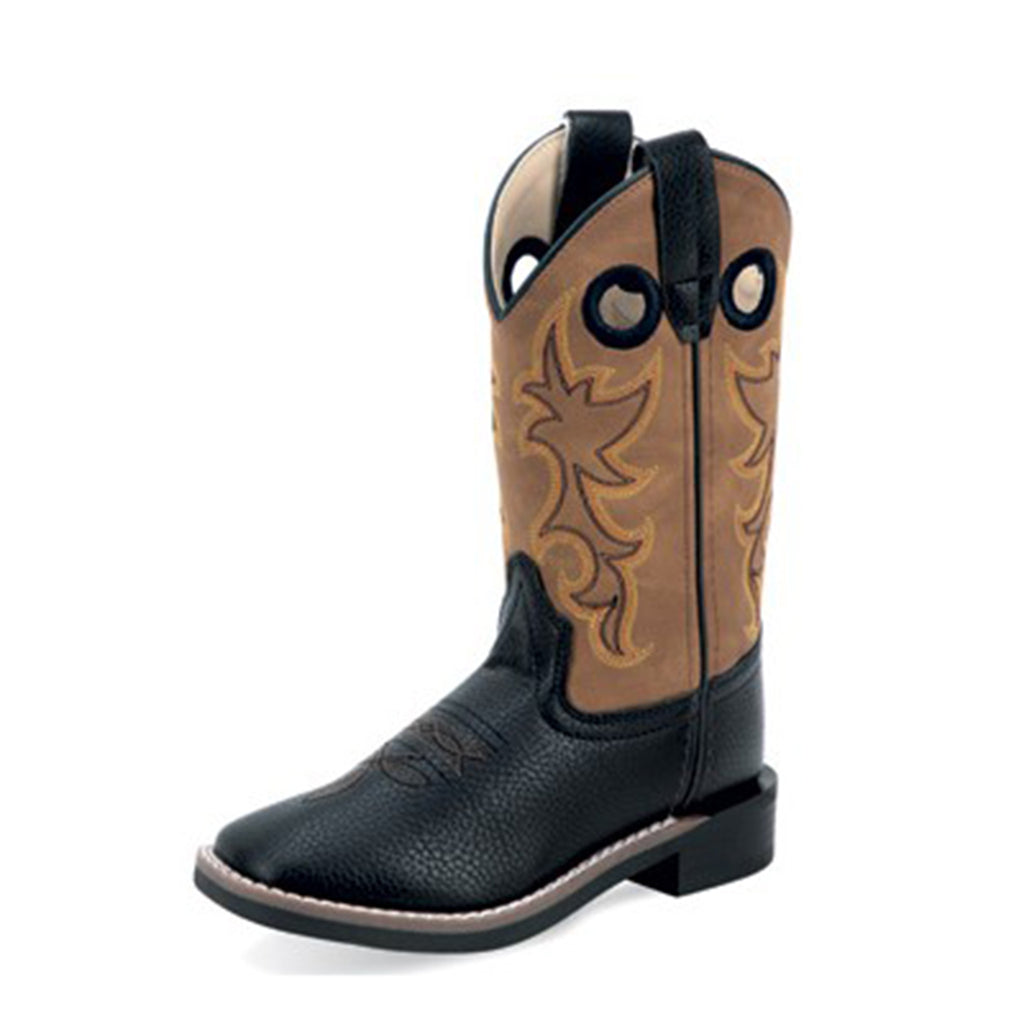 Jama Old West Kid's Black/Brown Boots