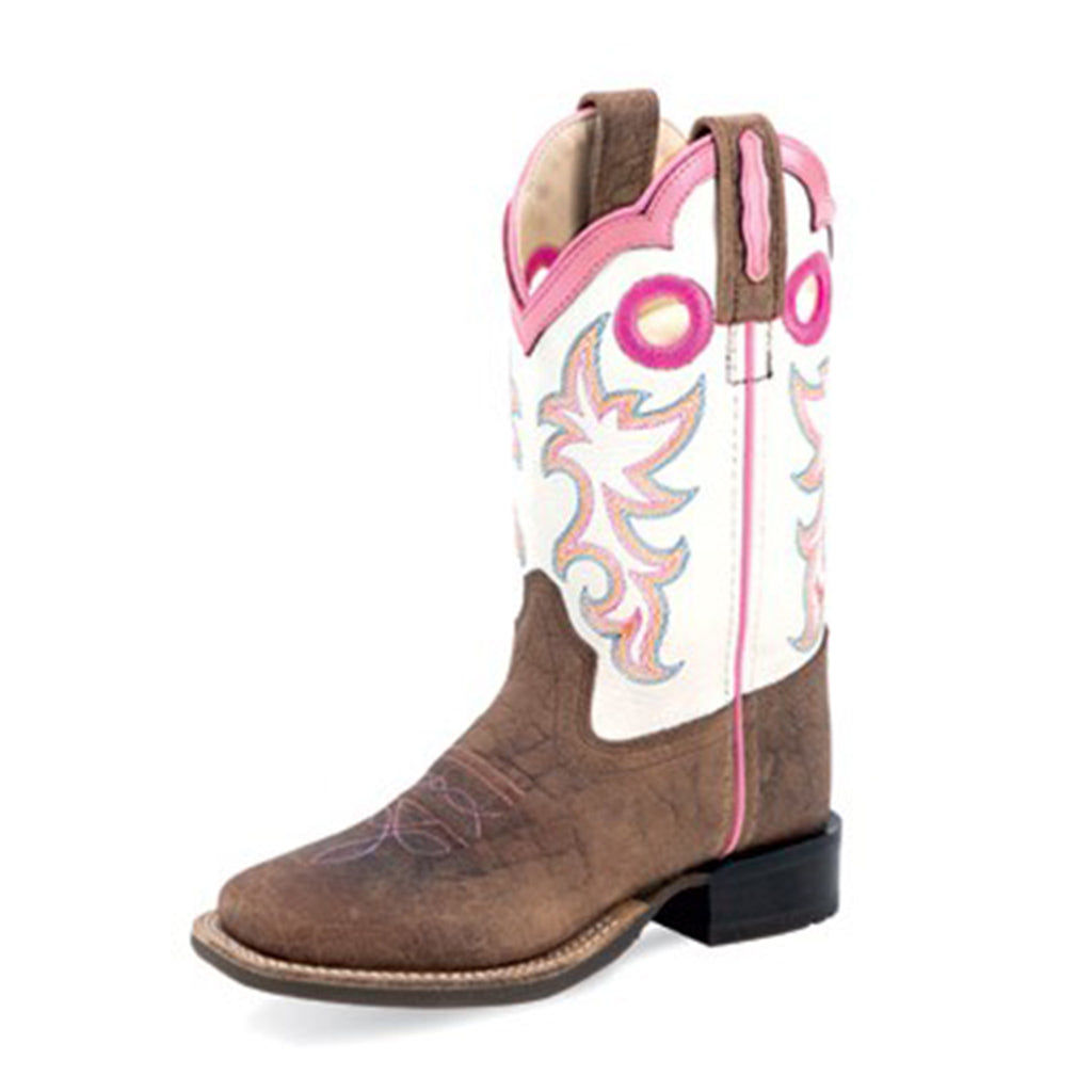 Jama Brown/White and Pink Boots