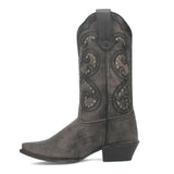 Dan Post Women's Grey Studded Scrolled Western Boots