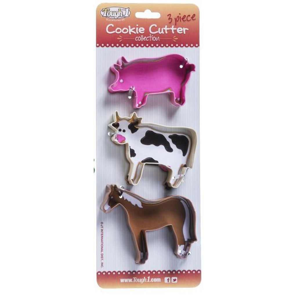 Pig, Cow and Horse Shaped Cookie Cutters