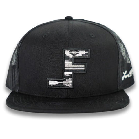 Black Mesh Snapback 3D Aztec LF Logo