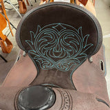 Circle Y High Horse Leona Turquoise Stitch Barrel Saddle