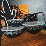 Black Aztec 3 Bowl Set