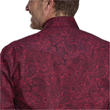 Roper Men's Amarillo Wine Paisley Print Long Sleeve