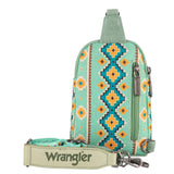 Wrangler Green Aztec Crossbody Purse