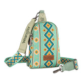 Wrangler Green Aztec Crossbody Purse