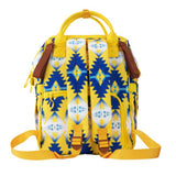 Wrangler Yellow & Blue Aztec Callie Backpack/Diaper Bag