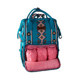 Wrangler Turquoise Aztec Callie Backpack/Diaper Bag