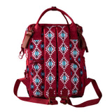 Wrangler Burgundy Aztec Callie Backpack/Diaper Bag