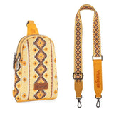 Wrangler Yellow Aztec Crossbody Purse