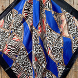 Rodeo Drive Blue Animal Print Wild Rag