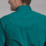 Roper Men's Solid Teal Poplin Shirt