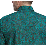 Roper Men's Green Paisley Long Sleeve