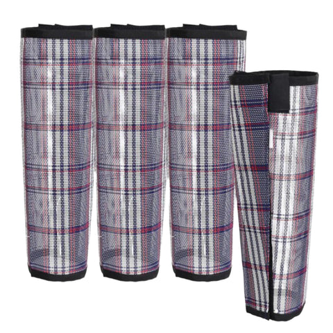 Navy Plaid Stand Up Fly Boots