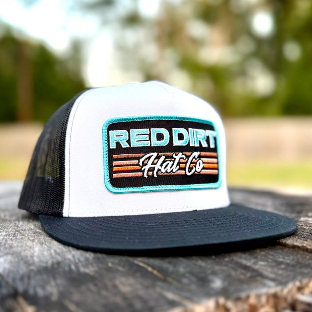 Red Dirt Hat Company Black White Between The Line Cap