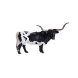 Texas Longhorn Steer in Black/White Toy Figure