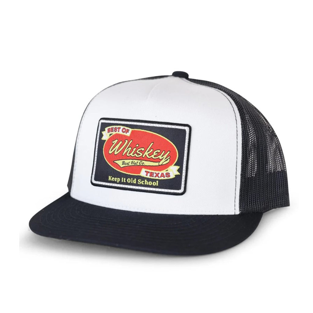 Black Snapback with White Front Best of Texas Patch